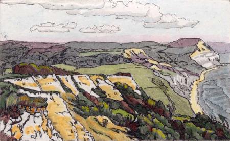 Golden Cap from Timber Hill by Roger St Barbe